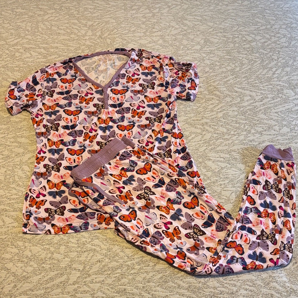 Little Sleepies Colorful Butterfly Pajama Set